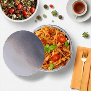 Foil Laminated Board Lid for 9" Round Aluminium Container - 500/Cs