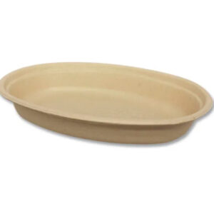 World Centric 24OZ Oval 8x5 Fiber Burrito Bowl 400/CS