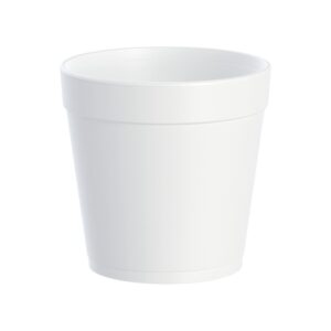 Dart 32MJ48 32oz Medium Squat White Foam Food Container - 500/Case