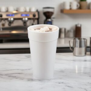 Dart 20J16 20oz White Foam Cups - 500/Case