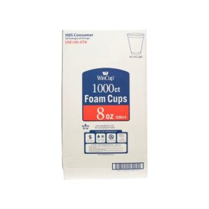 WIN CUP 8OZ FOAM CUP 1000/CS