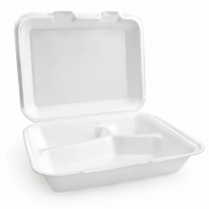 ECOPAX - 8 X 8 X 3 FOAM CONTAINER 3 COMP 200/CS