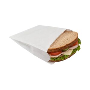 #508 Handheld Paper Bag 6" x 3/4 x 6 1/2" White - 6/1000 EA