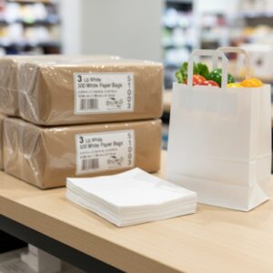 Kraft Bag White #3 - 500 Counts