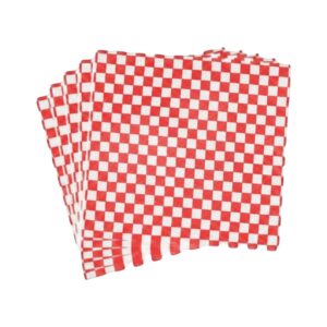 12" X 12" Deli Wrap Paper Checkered Red and White 2000/Cs