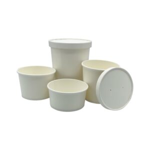 Empress Paper Food / Soup Container Bulk 8 oz White 500/ cs