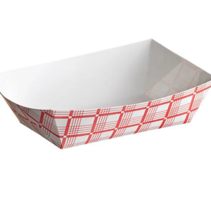 VICTORIA BAY - 2.5LB RED PLAID PAPER FOOD TRAY 500/CS