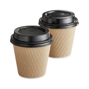 Paper Hot cup 8oz Ripple Kraft 500/Cs