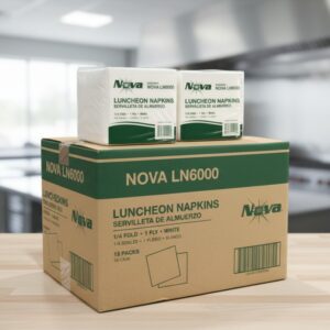 BIOCEAN LUNCH NAPKIN 12X12 1/4 FOLD WHITE 6000/CS