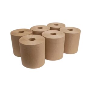 HARDWOUND BROWN 800' HIGH CAPACITY TOWEL ROLL (6 C/S)