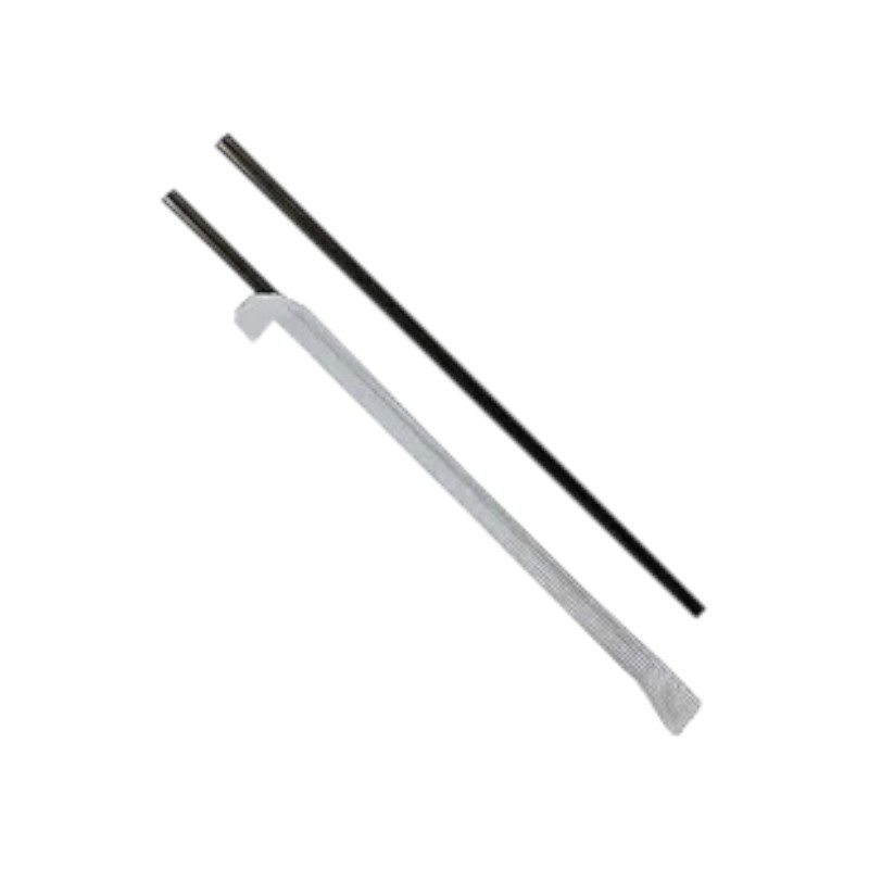 HQ Jumbo Straw 7.75″ PP Black Plastic Wrapped 500/4/2000 Case -500 PACK
