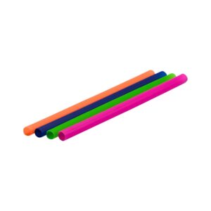 Empress Mixed Wrapped Neon Colossal BOBA Straw 9" 12mm Dia 500/Cs