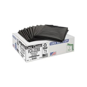 TRASH BAG / CAN LINER BLACK 33 X 39 33 GALLONS 100/CS