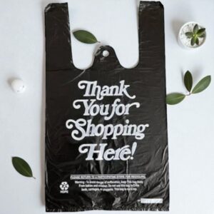 DAP THANK YOU BLACK T-SHIRT BAG HD 1/10 (14M) - 1000 PCS/CS
