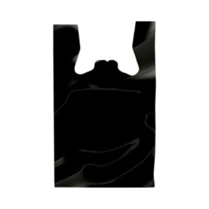 DAP PLAIN BLACK T-SHIRT BAG HD 1/6 HEAVY DUTY (18M) - 400 Counts