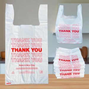 16 WHITE THANK YOU BAGS (1000 CT)