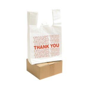 DAP X-LARGE THANK YOU BAGS WHITE 13X7X22 (16M) - 1000/CS