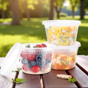 Plastic 12oz Deli Container COMBO With Lid - 240/Cs