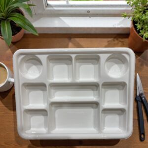 Mark Plastic White Plates 10 Compartments 10CP - 200/Cs