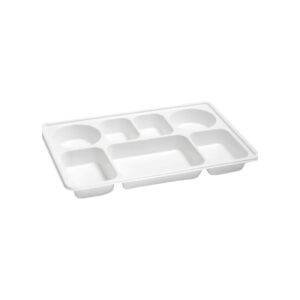 Mark Plastic White Plates 7 Compartments 7CP - 300/Cs