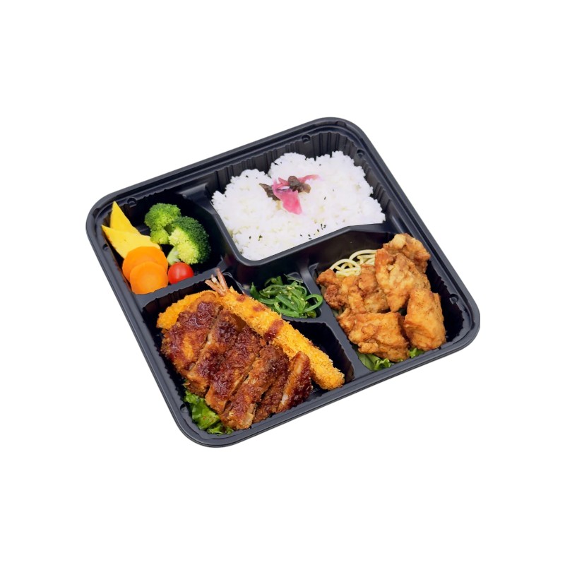 TZ-307 Large Bento Box / Lunch Containers 5 Comp CP COMBO – 100/Cs