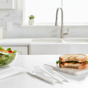 EMPRESS 3 in 1 Cutlery Wrapped Kit White (500CT)