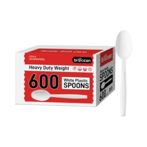 BIOCEAN HEAVY DUTY SPOON WHITE 600/CS