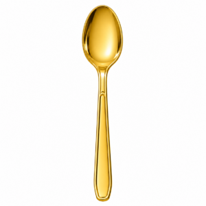 Mark Plastic Gold Spoons - 100 PACK