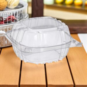 Dart C57PST1 ClearSeal Hinged Lid Plastic Container - 500/Case