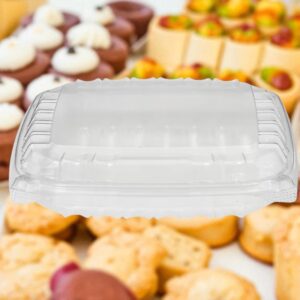 Dart C89PST1 ClearSeal Shallow Clear Plastic Container With Hinged Lid - 250/Case