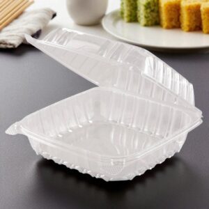 Dart C90PST1 ClearSeal Clear Hinged Lid Plastic Container - 250/Case