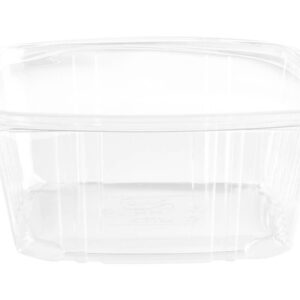 PET 64OZ CLEAR HINGED CONTAINER 200/CS