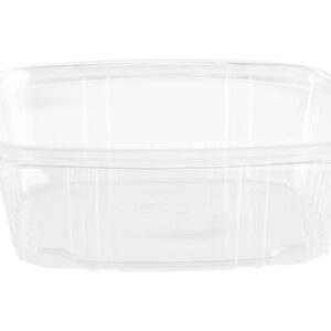 DARNEL SelloPlus® Square Clear Plastic Hinged Deli Containers 48OZ - 200/CS