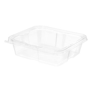 Inline Plastics TS-48 Safe-T-Fresh 48oz Tamper-Resistant / Evident Hinged Container with Flat Lid - 150/Case