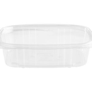Victoria Bay 24OZ Square Clear PET Hinged Lid Container - 200/Cs