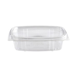 Victoria Bay 8OZ Square Clear PET Hinged Lid Container - 200/Cs
