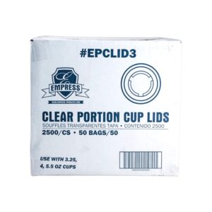 EPCLID3 Empress Lid for 3.25 OZ 4 OZ AND 5.5OZ Plastic Portion Cup 2500/CS