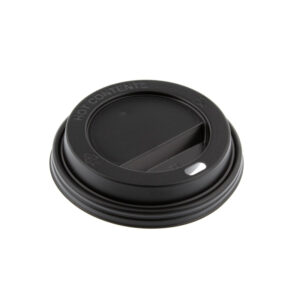 Sipper Lid Black for 12oz-16oz Paper Hot Cups - 500/Cs
