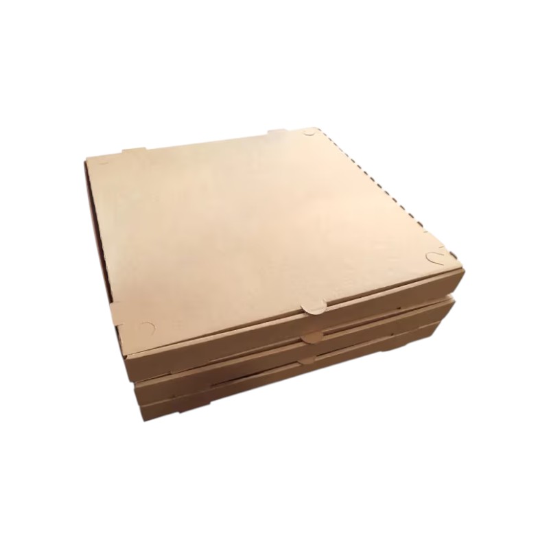 PIZZA BOX 14X14X1.65 KRAFT PLAIN / KRAFT B FLUTE 50/CS